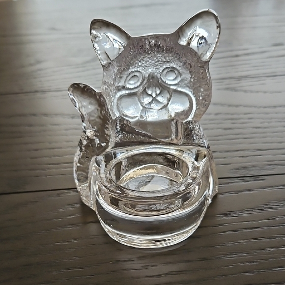 Vintage Clear Glass Cat Figurine - PartyLite - Picture 3 of 8